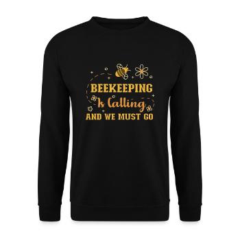 Honey Bee Beekeeping Beekeeper Honeybee Beekeeping - Unisex Pullover - Schwarz - Vorne - Alina (178cm) & Michal (187cm)