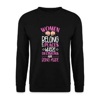 Feminism Women's Power Pro-choice Pro Abortion - Unisex Sweatshirt - black - Front - Alina (178cm) & Michal (187cm)