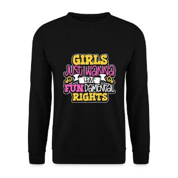 Feminism Women's Power Pro-choice Pro Abortion - Unisex Sweatshirt - black - Front - Alina (178cm) & Michal (187cm)