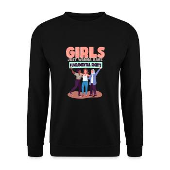 Feminism Women's Power Pro-choice Pro Abortion - Unisex Sweatshirt - black - Front - Alina (178cm) & Michal (187cm)