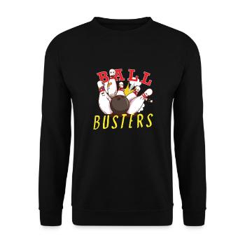 Drôle d’équipe de bowling Bowler Strike Gift Idea - Sweat-shirt Unisexe - noir - Devant - Alina (178cm) & Michal (187cm)