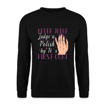 Nail Tech Nail Technician Manicurist Nails Artist - Unisex Pullover - Schwarz - Vorne - Alina (178cm) & Michal (187cm)