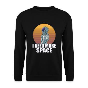 Astronaut Astronomie Sonnensystem Weltraum Kids - Unisex Pullover - Schwarz - Vorne - Alina (178cm) & Michal (187cm)