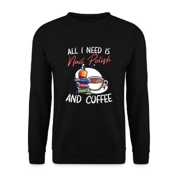 Nail Tech Nail Technician Manicurist Nails Artist - Unisex Pullover - Schwarz - Vorne - Alina (178cm) & Michal (187cm)