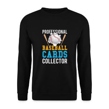 Baseball Cards Baseball Player Baseball Fan Gift - Unisex Pullover - Schwarz - Vorne - Alina (178cm) & Michal (187cm)