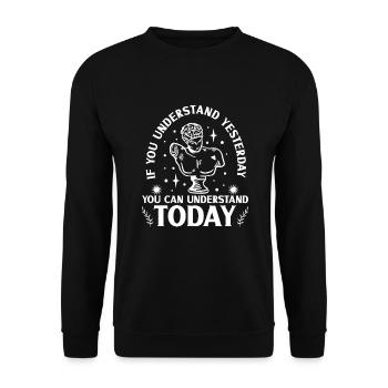 Historien de l’histoire Passionné d’histoire - Sweat-shirt Unisexe - noir - Devant - Alina (178cm) & Michal (187cm)