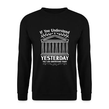 Historien de l’histoire Passionné d’histoire - Sweat-shirt Unisexe - noir - Devant - Alina (178cm) & Michal (187cm)