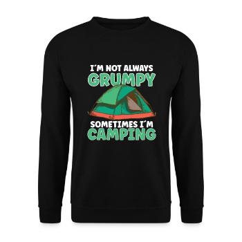 Scout Camping Outdoor Campfire Hiking Backpacking - Unisex Sweatshirt - black - Front - Alina (178cm) & Michal (187cm)