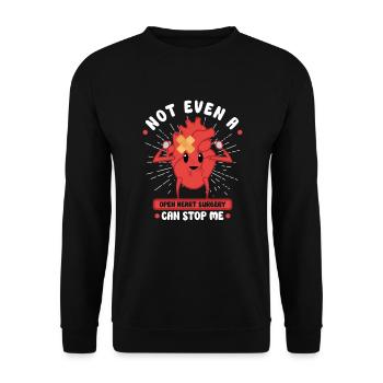 Crise cardiaque Chirurgie à cœur ouvert Chirurgie cardiaque Cadeau - Sweat-shirt Unisexe - noir - Devant - Alina (178cm) & Michal (187cm)