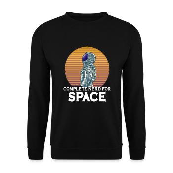 Astronaut Astronomy Solar System Space Kids - Unisex Sweatshirt - black - Front - Alina (178cm) & Michal (187cm)