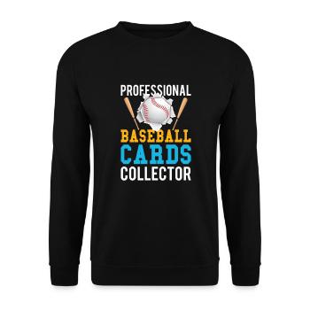 Baseball Cards Baseball Player Baseball Fan Gift - Unisex Pullover - Schwarz - Vorne - Alina (178cm) & Michal (187cm)