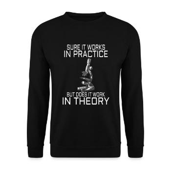 Physics Science Physicist Physics Teacher Gift - Unisex Pullover - Schwarz - Vorne - Alina (178cm) & Michal (187cm)