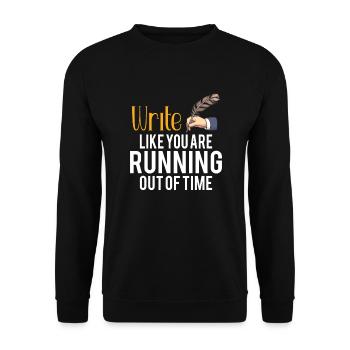 Author Writing Writers Literature - Unisex Sweatshirt - black - Front - Alina (178cm) & Michal (187cm)
