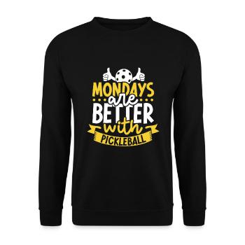 Pickleball Player Pickleball Paddle Pickleball - Unisex Sweatshirt - black - Front - Alina (178cm) & Michal (187cm)