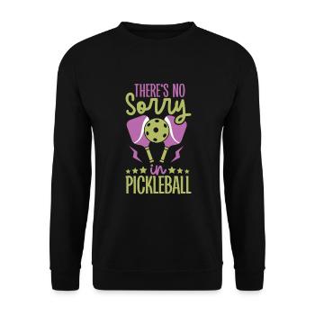 Pickleball Player Pickleball Paddle Pickleball - Unisex Pullover - Schwarz - Vorne - Alina (178cm) & Michal (187cm)