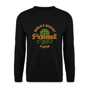 Pickleball Player Pickleball Paddle Pickleball - Unisex Pullover - Schwarz - Vorne - Alina (178cm) & Michal (187cm)