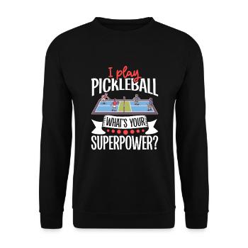 Pickleball Player Pickleball Paddle Pickleball - Unisex Sweatshirt - black - Front - Alina (178cm) & Michal (187cm)