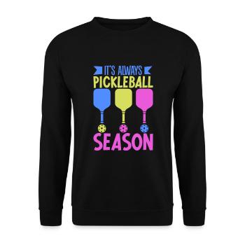 Pickleball Player Pickleball Paddle Pickleball - Unisex Pullover - Schwarz - Vorne - Alina (178cm) & Michal (187cm)