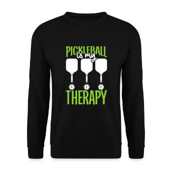 Pickleball Player Pickleball Paddle Pickleball - Unisex Pullover - Schwarz - Vorne - Alina (178cm) & Michal (187cm)