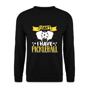 Pickleball Player Pickleball Paddle Pickleball - Unisex Pullover - Schwarz - Vorne - Alina (178cm) & Michal (187cm)