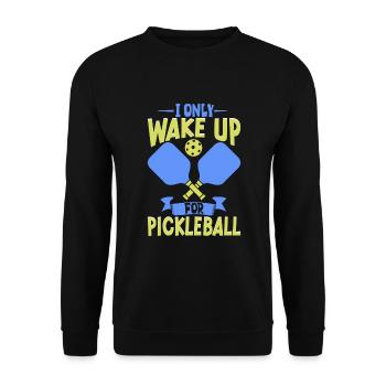 Pickleball Player Pickleball Paddle Pickleball - Unisex Pullover - Schwarz - Vorne - Alina (178cm) & Michal (187cm)