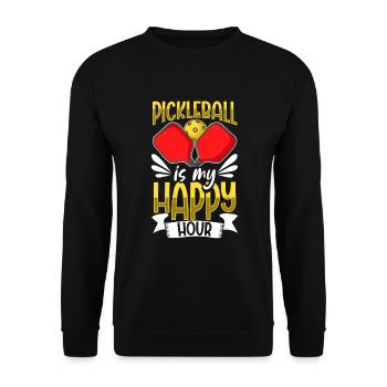 Pickleball Player Pickleball Paddle Pickleball - Unisex Sweatshirt - black - Front - Alina (178cm) & Michal (187cm)