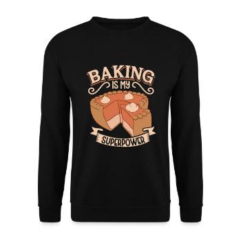 Baker Baking Cupcake Bread Cookies Kitchen Cooking - Unisex Sweatshirt - black - Front - Alina (178cm) & Michal (187cm)