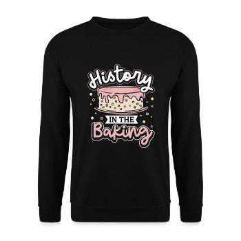 Baker Baking Cupcake Bread Cookies Kitchen Cooking - Unisex Sweatshirt - black - Front - Alina (178cm) & Michal (187cm)