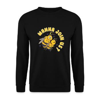 Honey beekeeping Beekeepers Honey bee apiary - Unisex Sweatshirt - black - Front - Alina (178cm) & Michal (187cm)