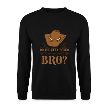 Cowboy Barn Bull Rider Rodeo Country Western - Unisex Pullover - Schwarz - Vorne - Alina (178cm) & Michal (187cm)