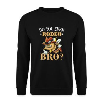 Cowboy Barn Bull Rider Rodeo Country Western - Unisex Pullover - Schwarz - Vorne - Alina (178cm) & Michal (187cm)