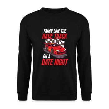 Race Car Dirt Track Racing Funny Racer Race Car - Unisex Sweatshirt - black - Front - Alina (178cm) & Michal (187cm)