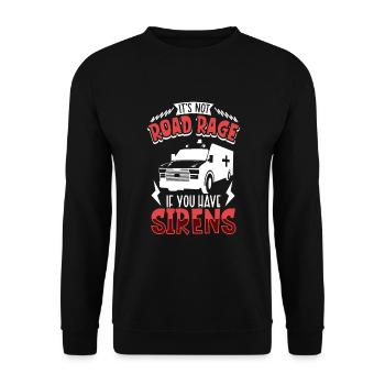Sanitäter Erster Responder Krankenwagenfahrer - Unisex Pullover - Schwarz - Vorne - Alina (178cm) & Michal (187cm)