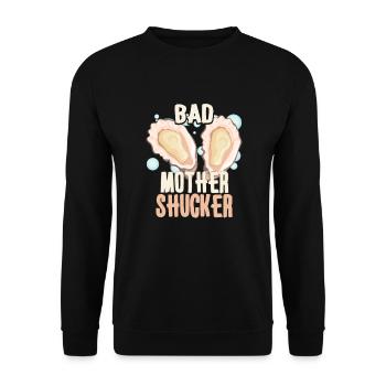 Oyster Lovers Drôle d’huître Oyster Shucker - Sweat-shirt Unisexe - noir - Devant - Alina (178cm) & Michal (187cm)