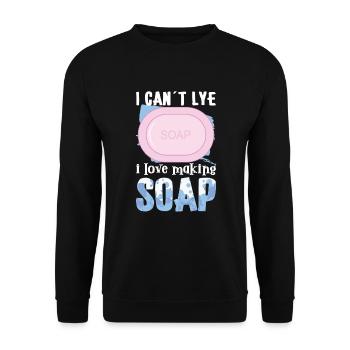 Fabrication de savon Bulles de savon Salle de bain bulle - Sweat-shirt Unisexe - noir - Devant - Alina (178cm) & Michal (187cm)