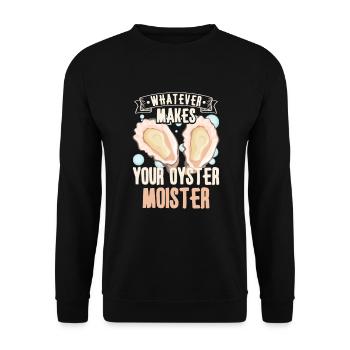 Oyster Lovers Drôle d’huître Oyster Shucker - Sweat-shirt Unisexe - noir - Devant - Alina (178cm) & Michal (187cm)
