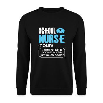 School Nurse Nursing Clinic Medical Stuff - Unisex Sweatshirt - black - Front - Alina (178cm) & Michal (187cm)