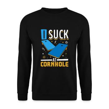 Cornhole Throwing Cornhole Player Cornhole Lover Cornhole lover - Sweat-shirt Unisexe - noir - Devant - Alina (178cm) & Michal (187cm)