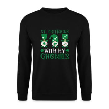 Gartenzwerge Gnome Lover Funny Gnome Gardening - Unisex Pullover - Schwarz - Vorne - Alina (178cm) & Michal (187cm)