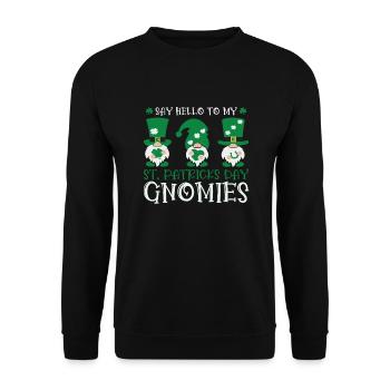 Gartenzwerge Gnome Lover Funny Gnome Gardening - Unisex Pullover - Schwarz - Vorne - Alina (178cm) & Michal (187cm)