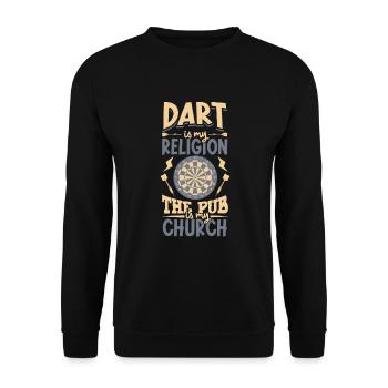 Darts Darts Player Dartboard Dartboard Darts - Unisex Sweatshirt - black - Front - Alina (178cm) & Michal (187cm)