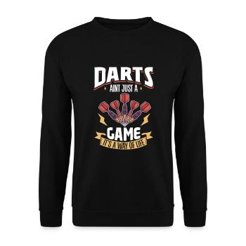 Darts Darts Player Dartboard Dartboard Darts - Unisex Sweatshirt - black - Front - Alina (178cm) & Michal (187cm)