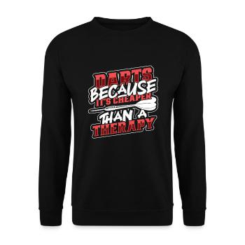 Darts Darts Player Dartboard Dartboard Darts - Unisex Sweatshirt - black - Front - Alina (178cm) & Michal (187cm)