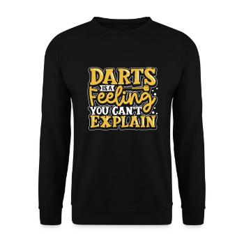 Darts Darts Player Dartboard Dartboard Darts - Unisex Sweatshirt - black - Front - Alina (178cm) & Michal (187cm)
