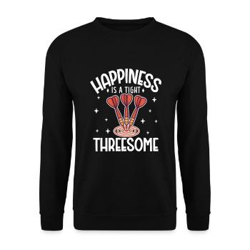 Darts Darts Player Dartboard Dartboard Darts - Unisex Sweatshirt - black - Front - Alina (178cm) & Michal (187cm)