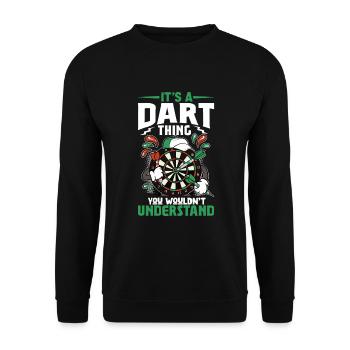 Darts Darts Player Dartboard Dartboard Darts - Unisex Sweatshirt - black - Front - Alina (178cm) & Michal (187cm)
