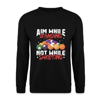 Pool Billiards Cue Sports Professional Pool Player - Unisex Sweatshirt - black - Front - Alina (178cm) & Michal (187cm)