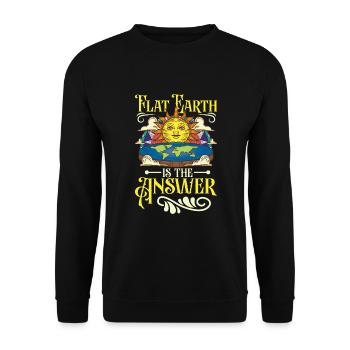 Flat Earth Theory Flat Earth Army Earth - Unisex Sweatshirt - black - Front - Alina (178cm) & Michal (187cm)