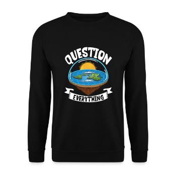 Flat Earth Theory Flat Earth Army Earth - Unisex Sweatshirt - black - Front - Alina (178cm) & Michal (187cm)