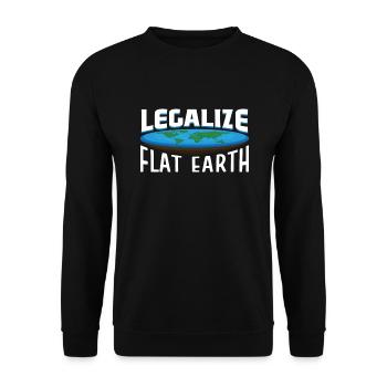 Flat Earth Theory Flat Earth Army Earth - Unisex Pullover - Schwarz - Vorne - Alina (178cm) & Michal (187cm)